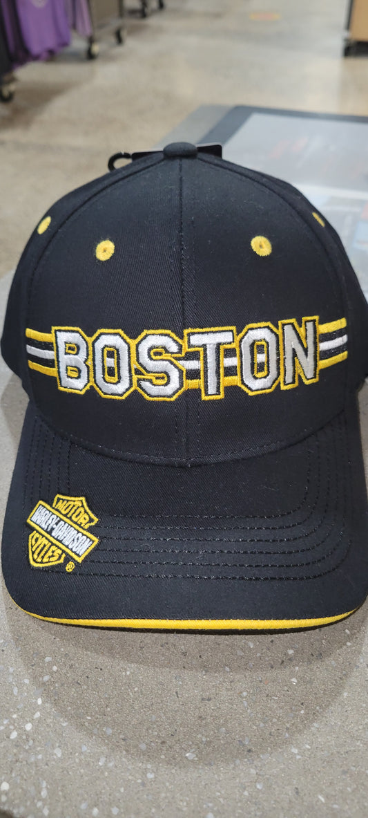 Boston H-D Black and Yellow Hat